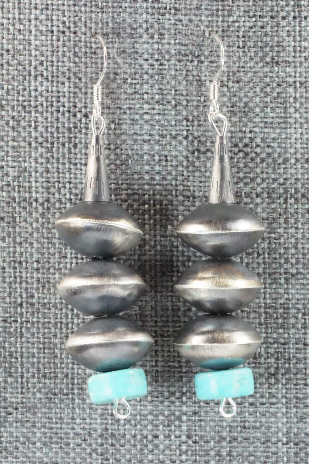 Turquoise & Sterling Silver Earrings - Tylena Nez