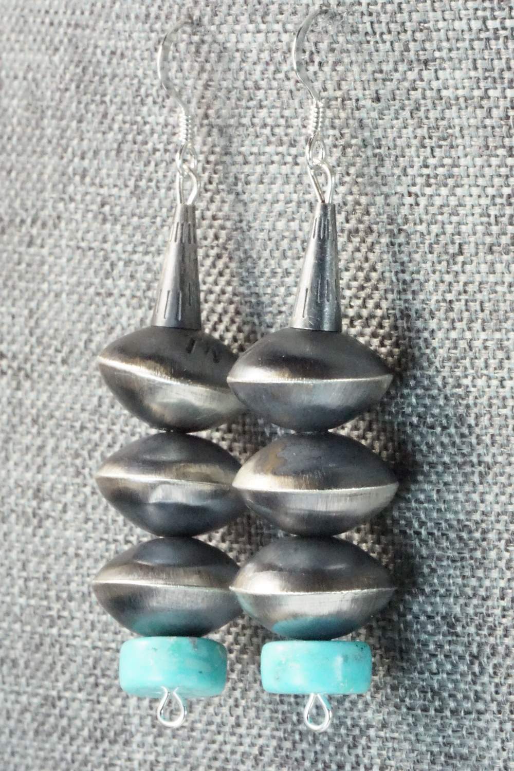 Turquoise & Sterling Silver Earrings - Tylena Nez