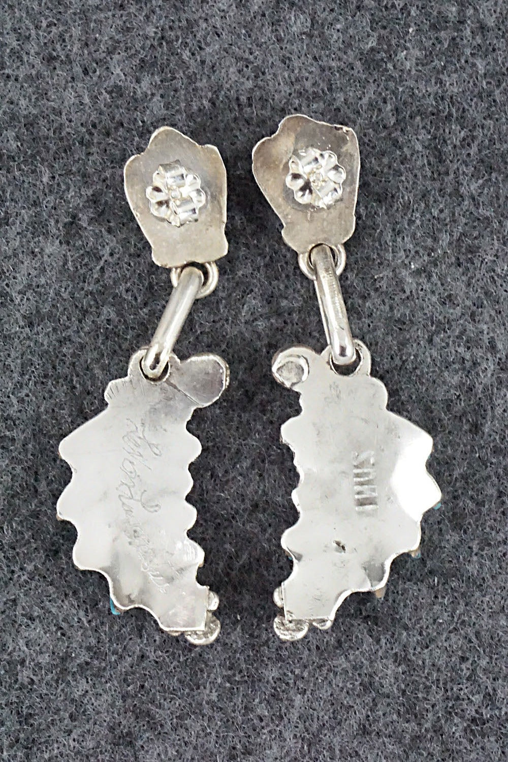 Turquoise & Sterling Silver Earrings - Levon Loncasion
