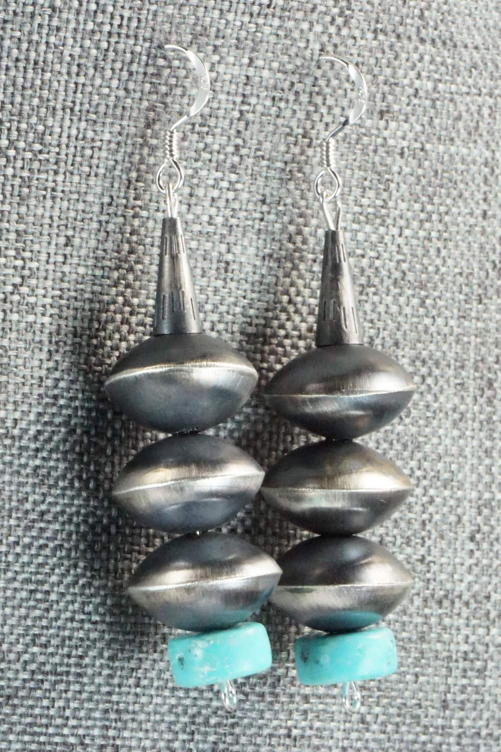 Turquoise & Sterling Silver Earrings - Tylena Nez