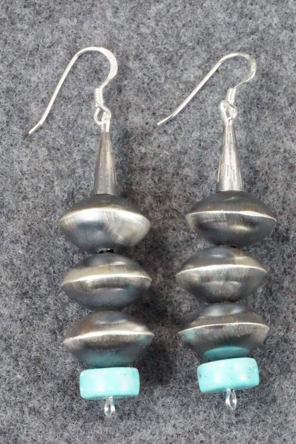 Turquoise & Sterling Silver Earrings - Tylena Nez