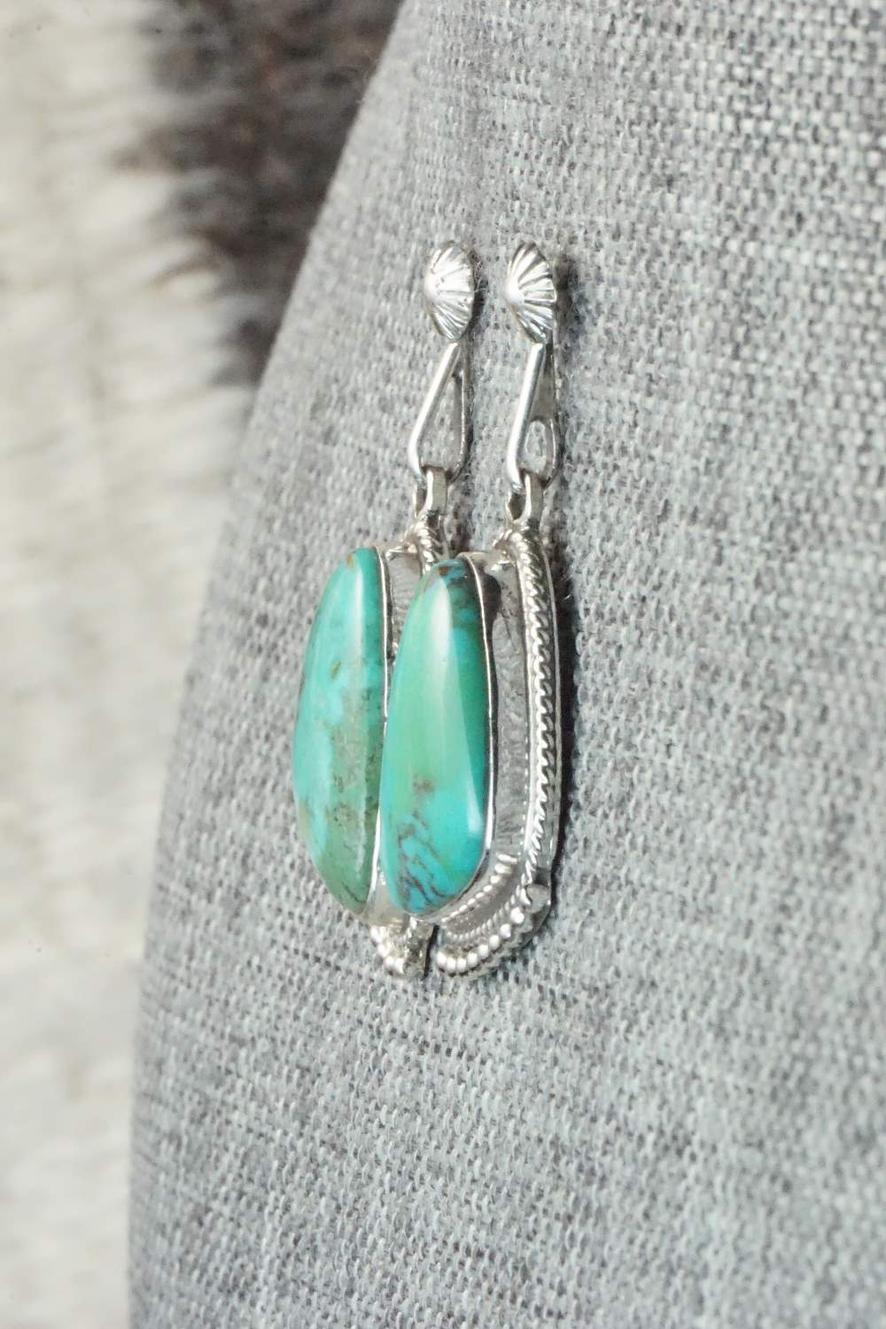 Turquoise & Sterling Silver Earrings - Sharon McCarthy