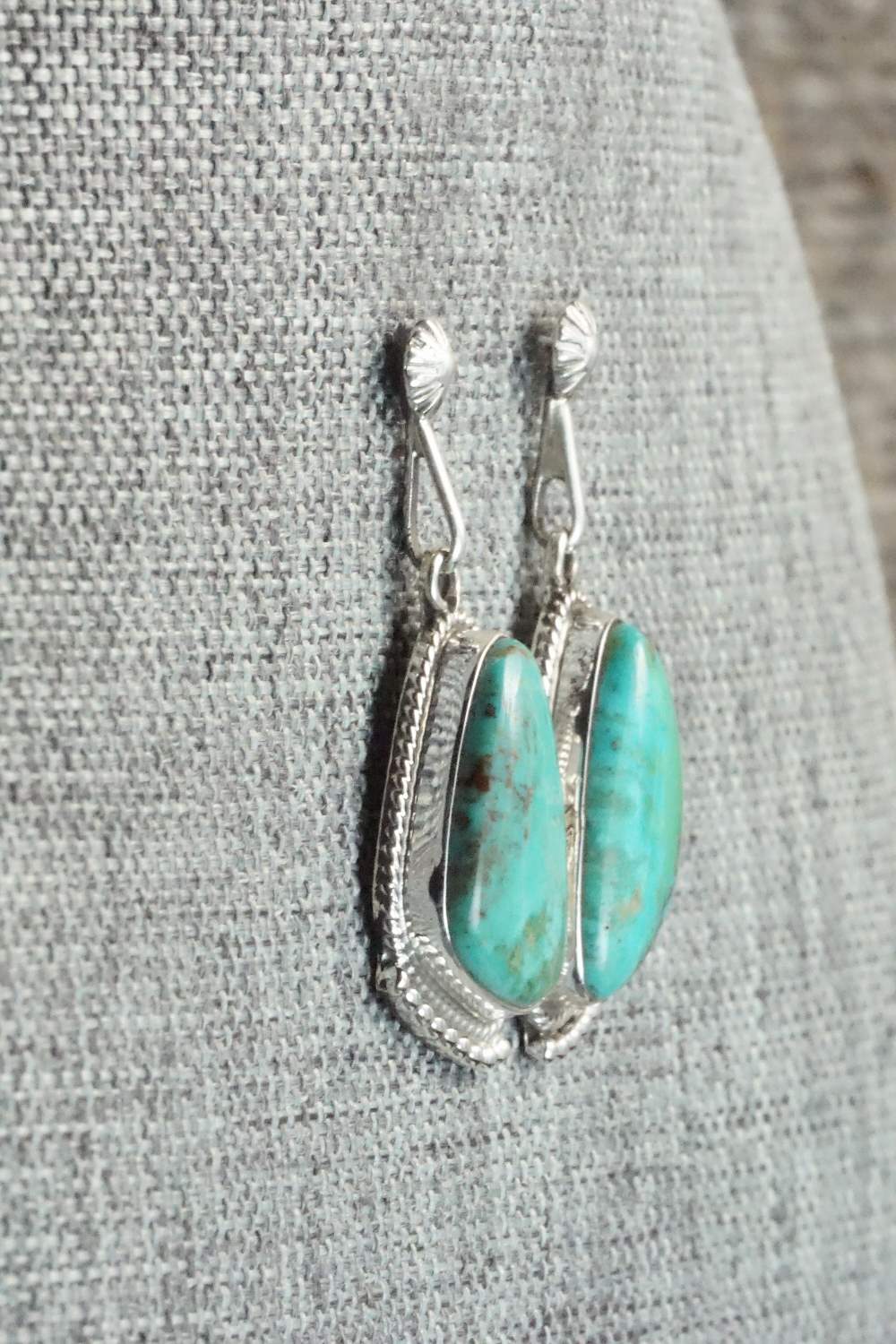 Turquoise & Sterling Silver Earrings - Sharon McCarthy