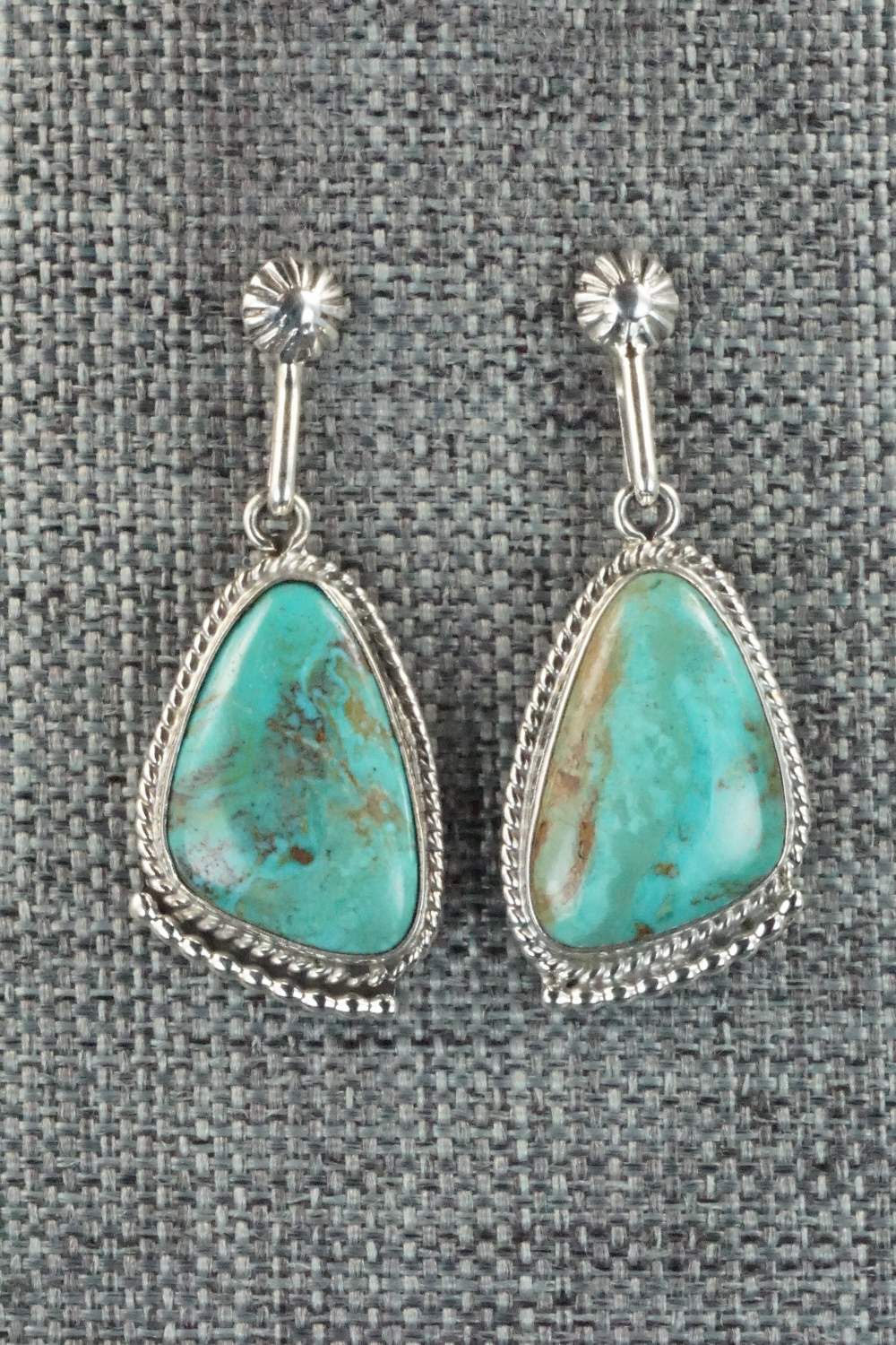 Turquoise & Sterling Silver Earrings - Sharon McCarthy