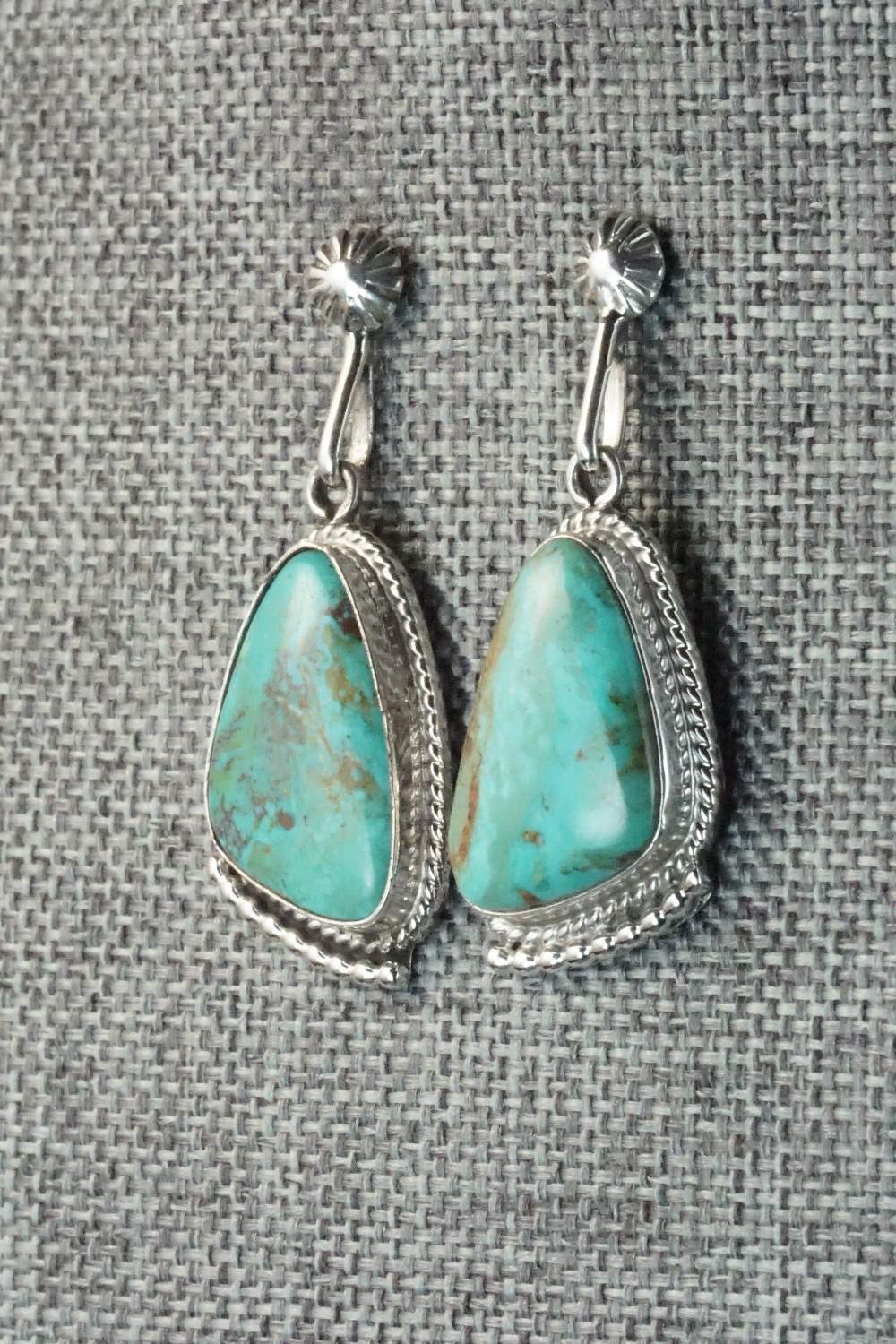 Turquoise & Sterling Silver Earrings - Sharon McCarthy