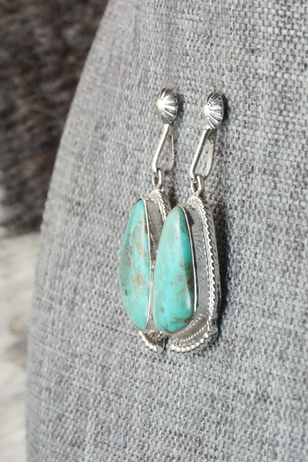 Turquoise & Sterling Silver Earrings - Sharon McCarthy