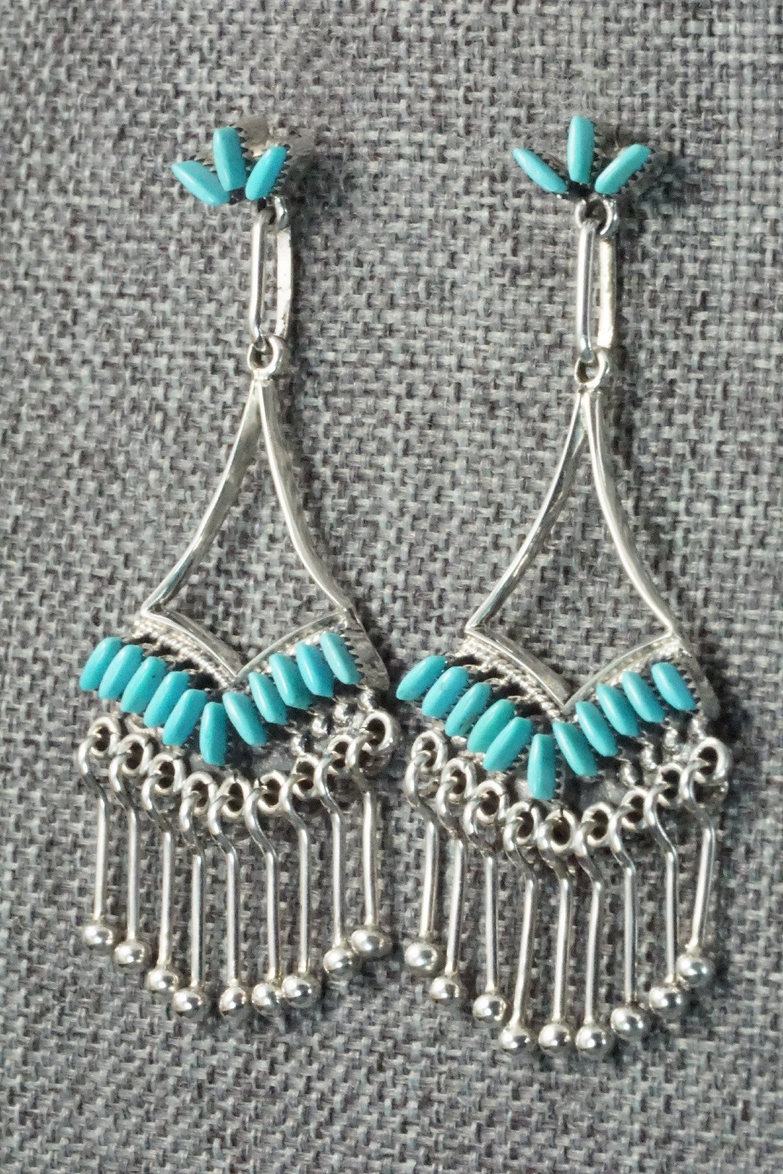 Turquoise & Sterling Silver Earrings - Mildred Ukestine