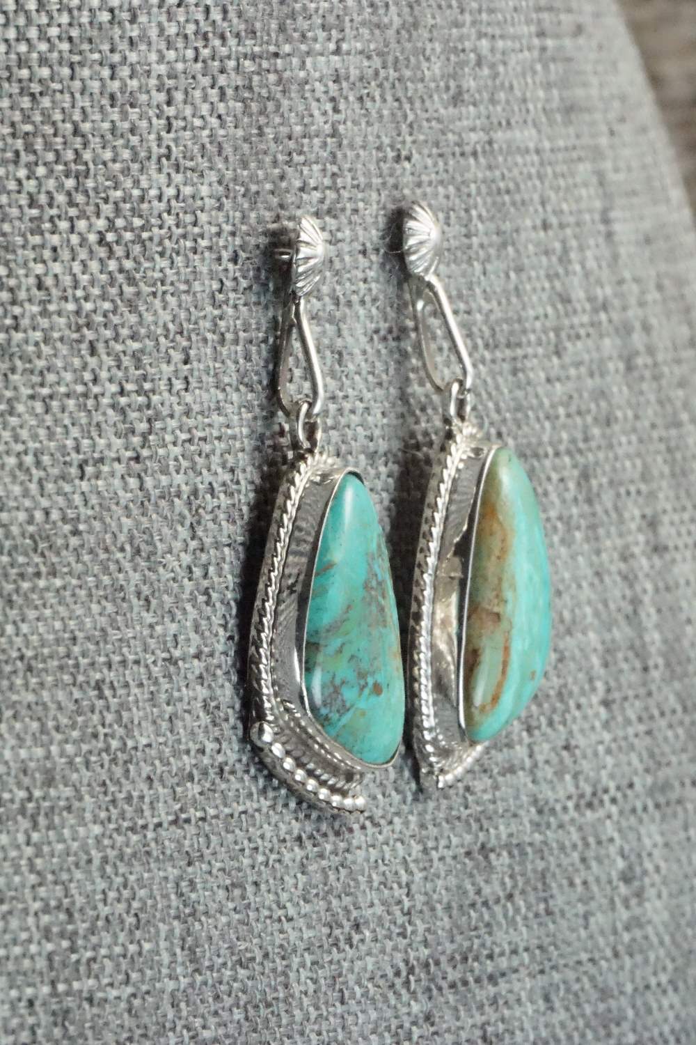 Turquoise & Sterling Silver Earrings - Sharon McCarthy