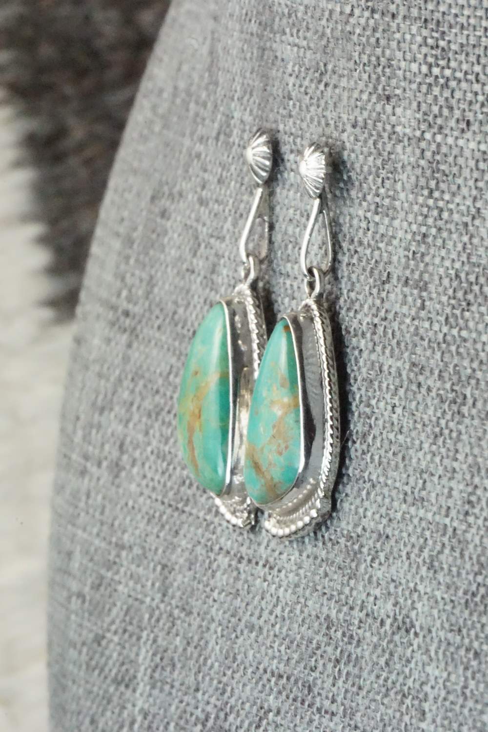 Turquoise & Sterling Silver Earrings - Sharon McCarthy