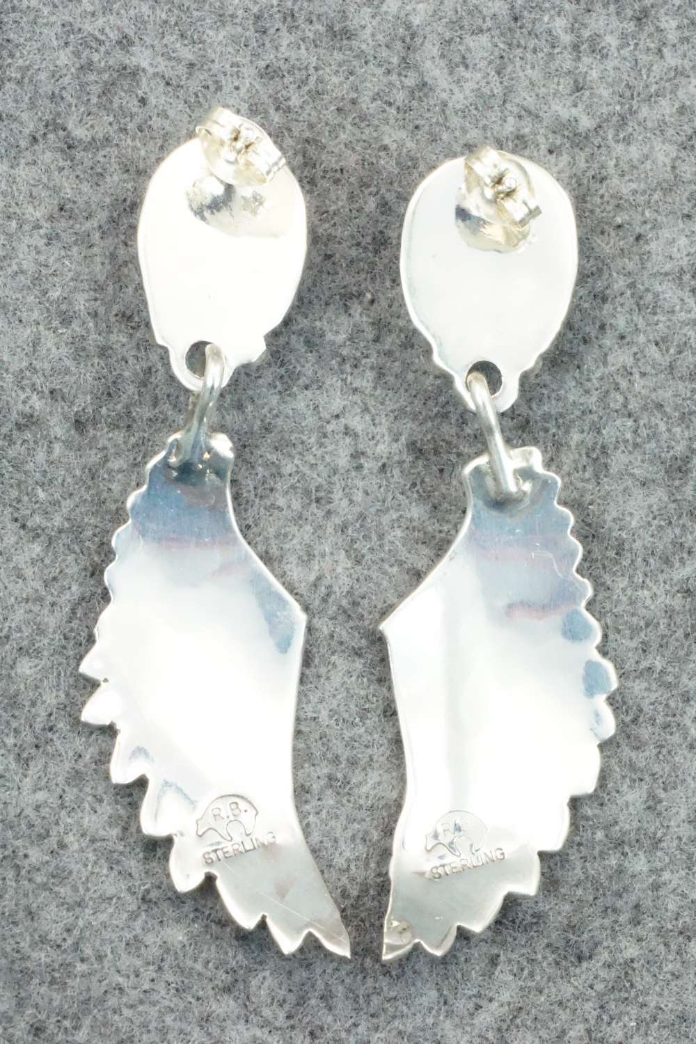 Turquoise & Sterling Silver Earrings - Navajo