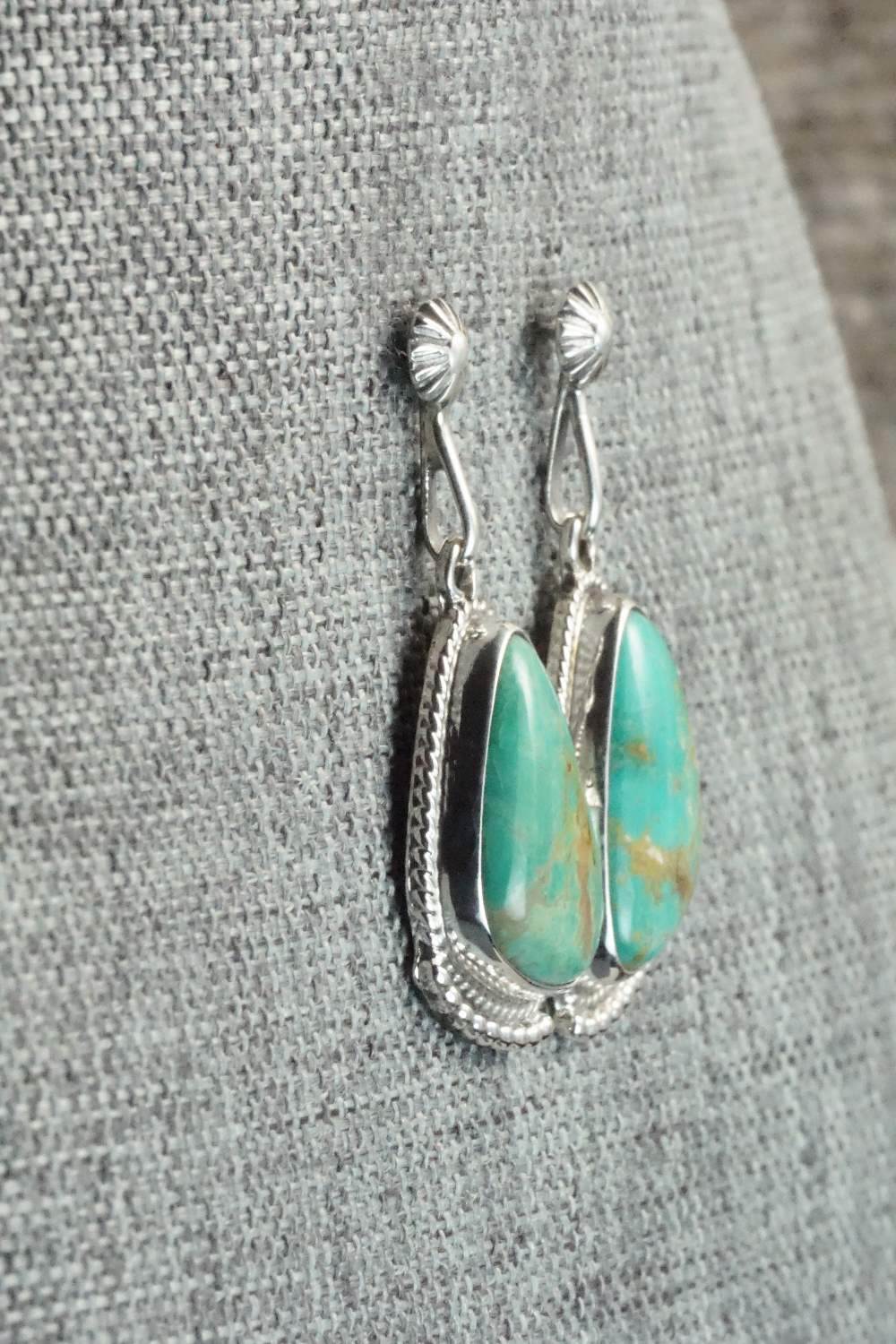 Turquoise & Sterling Silver Earrings - Sharon McCarthy