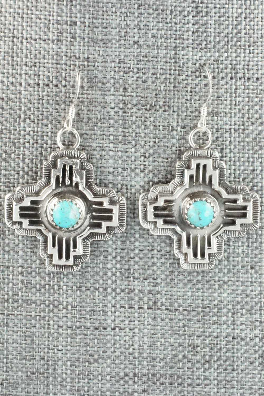 Turquoise & Sterling Silver Earrings - Annie Spencer