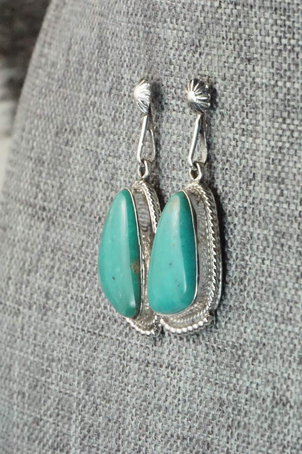 Turquoise & Sterling Silver Earrings - Sharon McCarthy