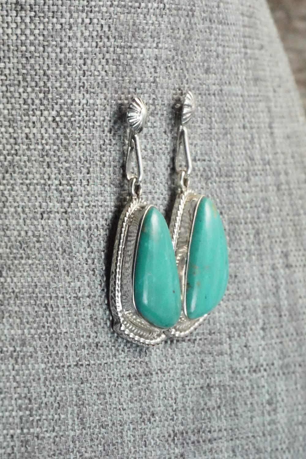 Turquoise & Sterling Silver Earrings - Sharon McCarthy