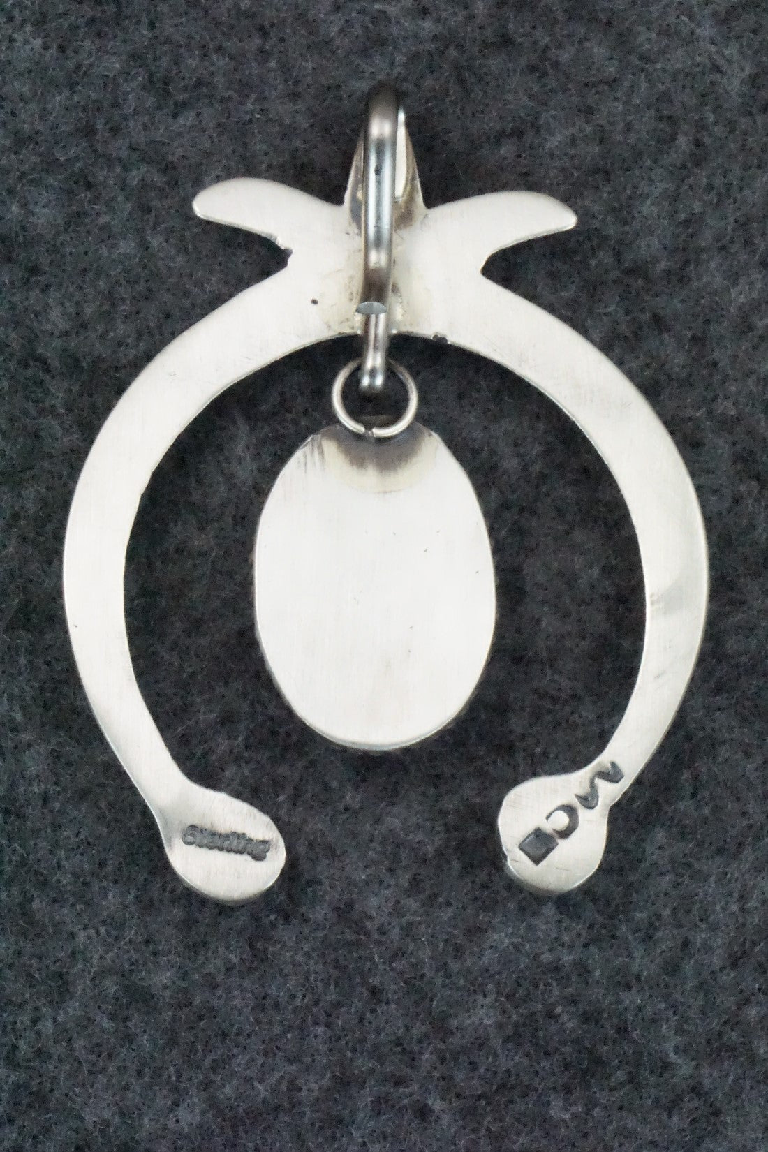 Turquoise and Sterling Silver Pendant - Martha Cayatineto