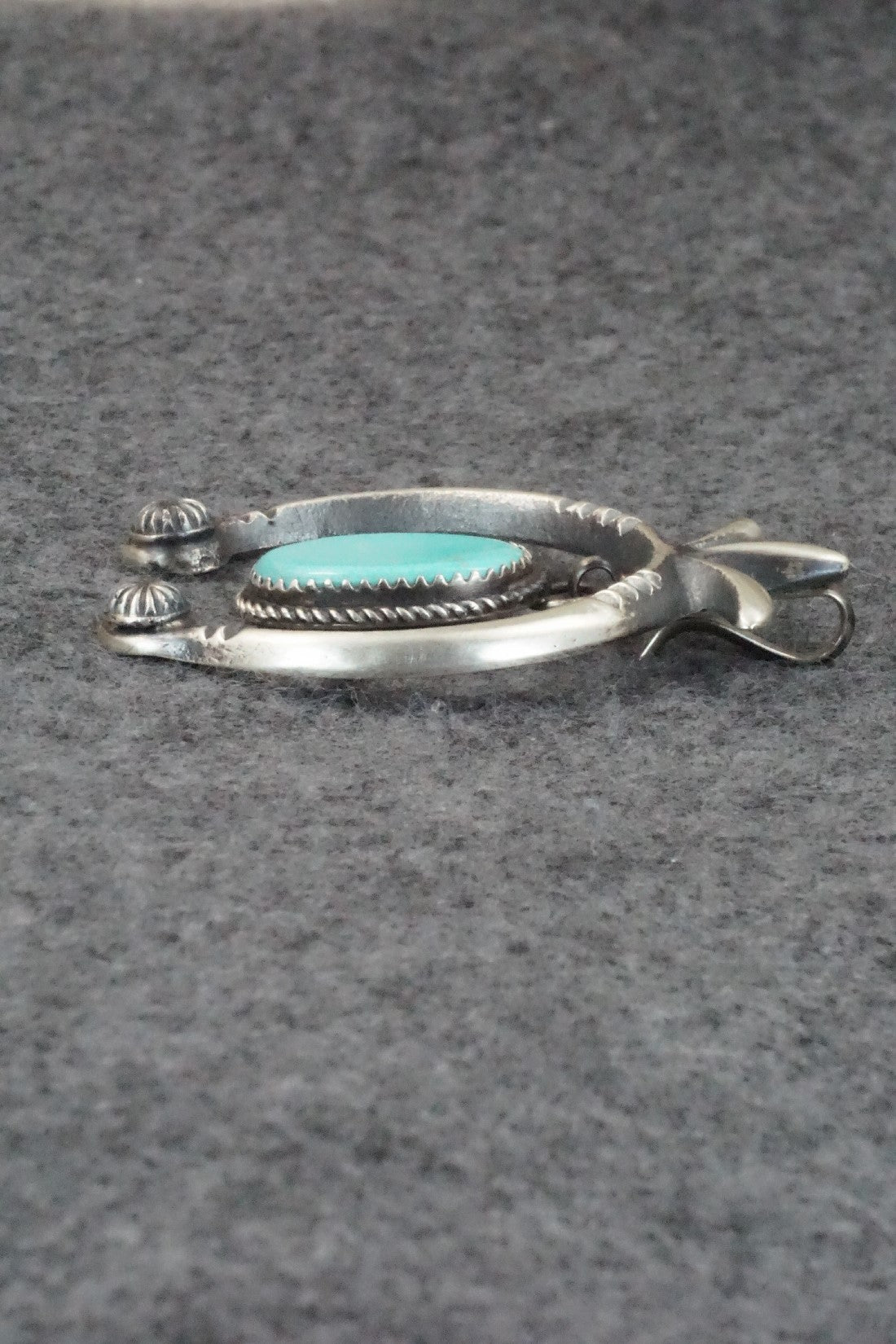 Turquoise and Sterling Silver Pendant - Martha Cayatineto