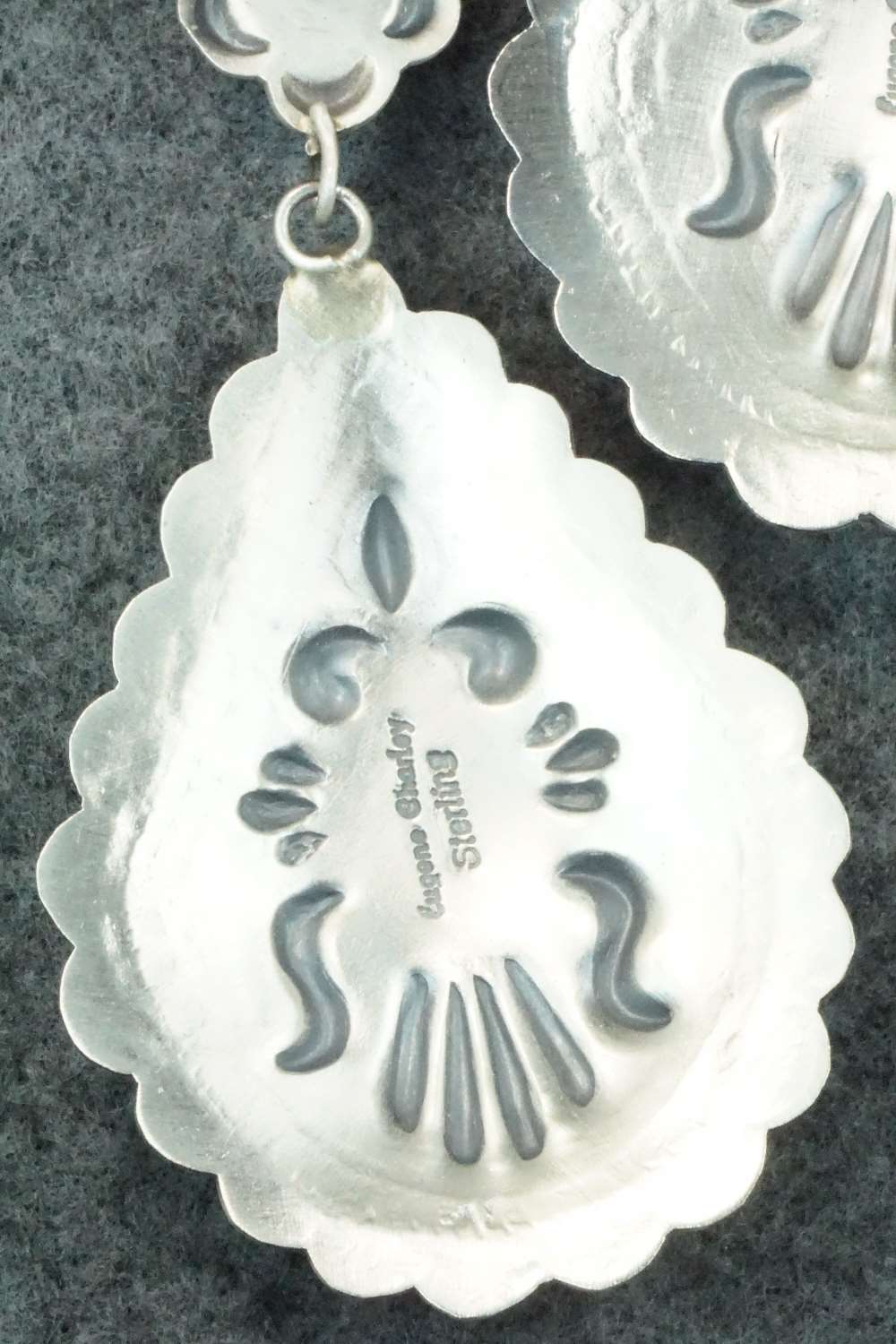 Turquoise & Sterling Silver Earrings - Eugene Charley