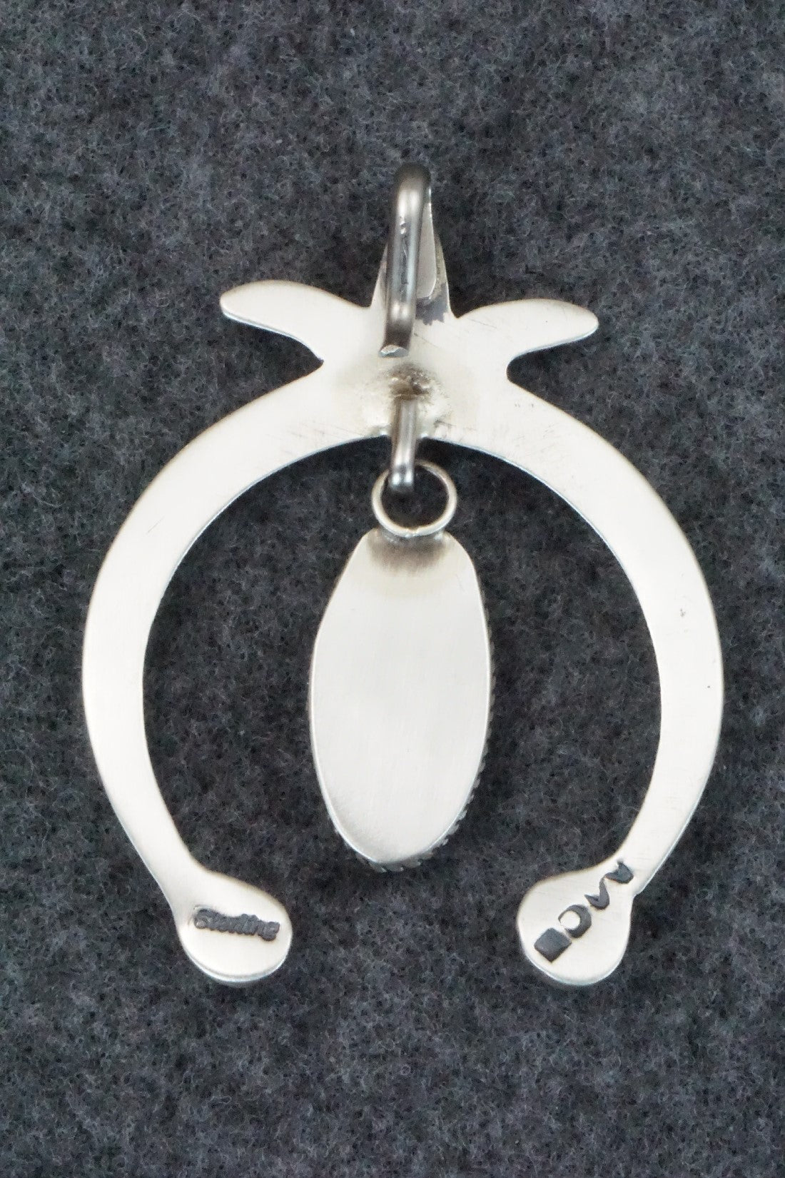 Turquoise and Sterling Silver Naja Pendant - Martha Cayatineto