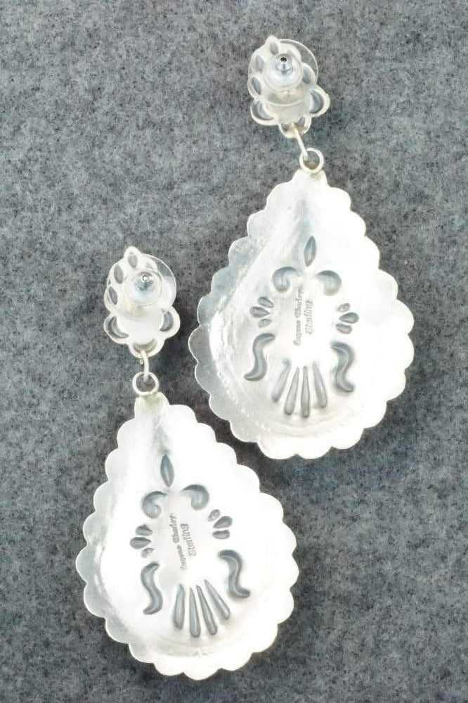 Turquoise & Sterling Silver Earrings - Eugene Charley