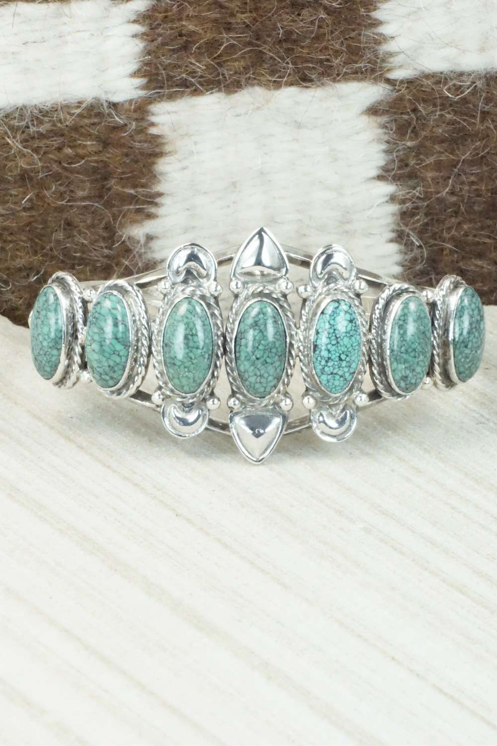 Turquoise & Sterling Silver Bracelet - Navajo