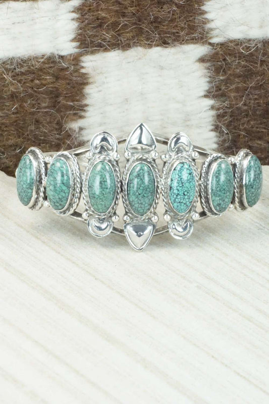 Turquoise & Sterling Silver Bracelet - Navajo