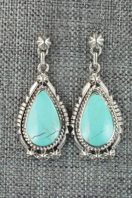 Turquoise & Sterling Silver Earrings - Annie Spencer