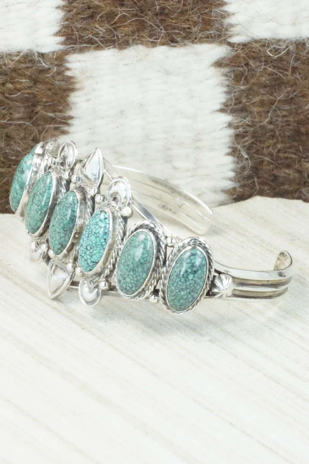 Turquoise & Sterling Silver Bracelet - Navajo