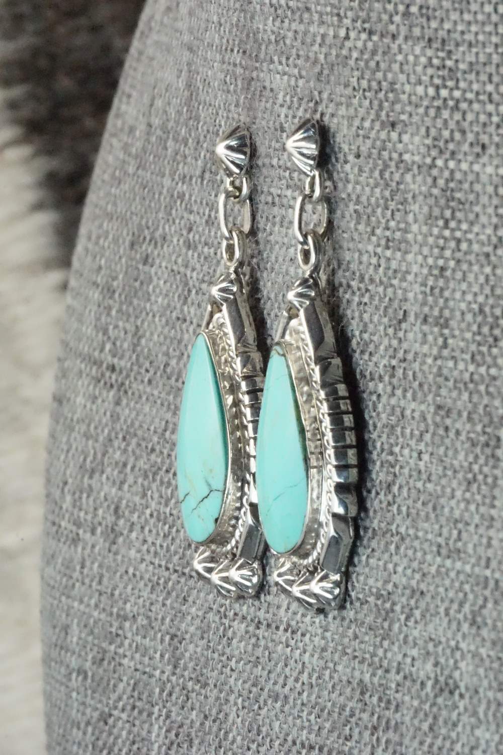 Turquoise & Sterling Silver Earrings - Annie Spencer