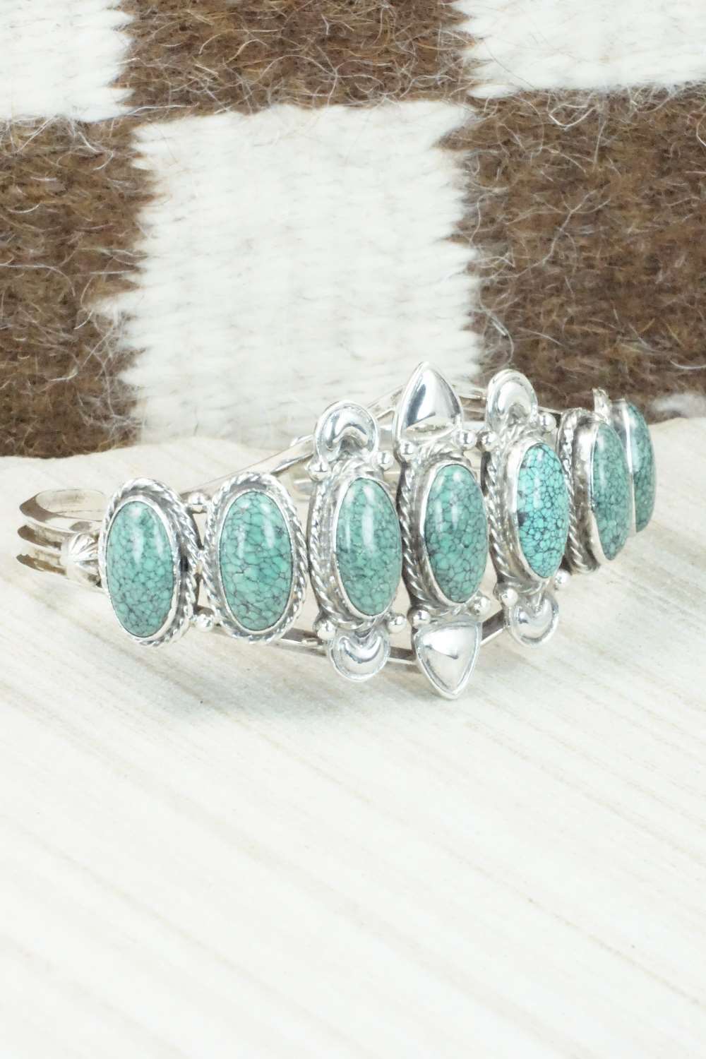 Turquoise & Sterling Silver Bracelet - Navajo