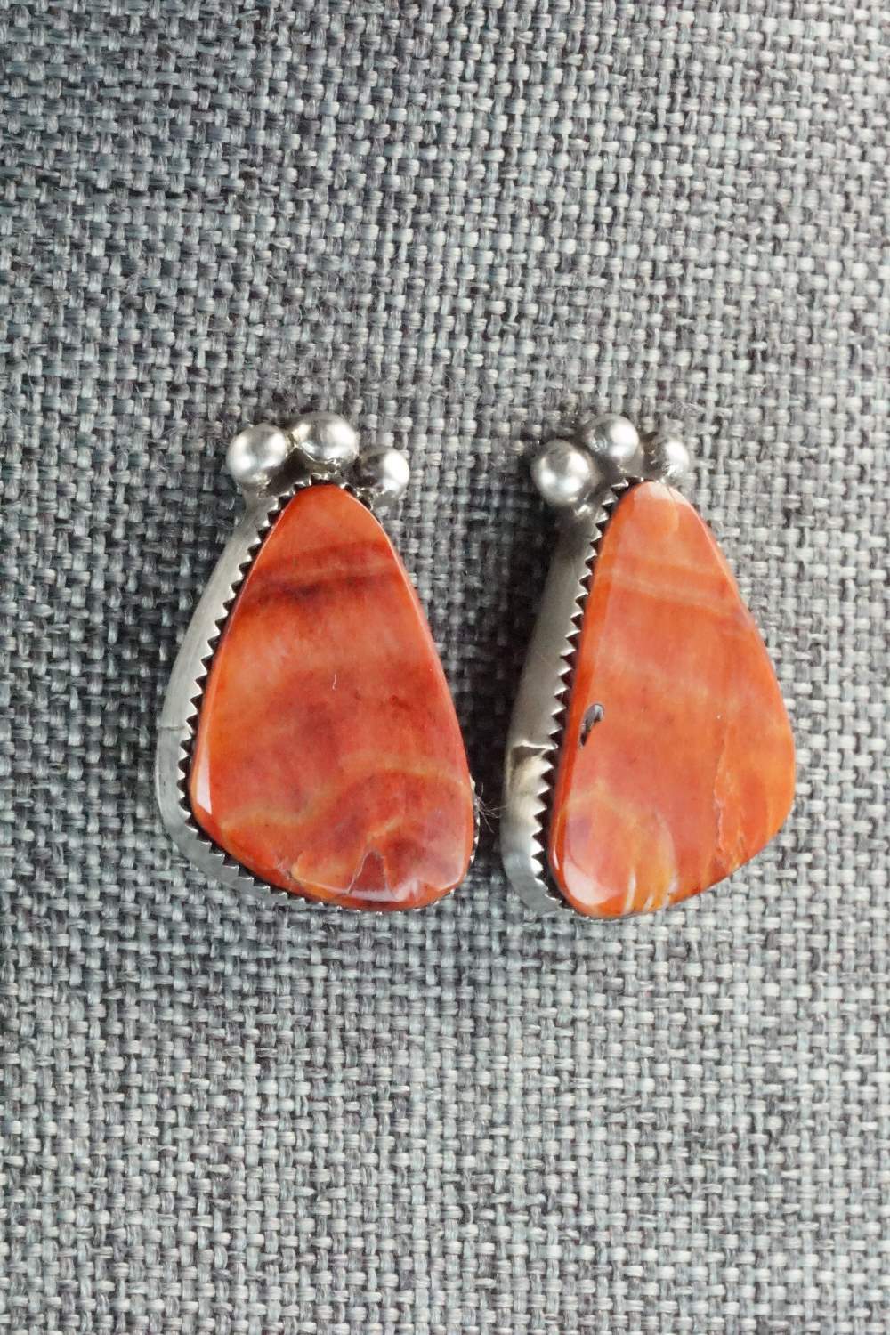 Spiny Oyster & Sterling Silver Earrings - Selina Warner