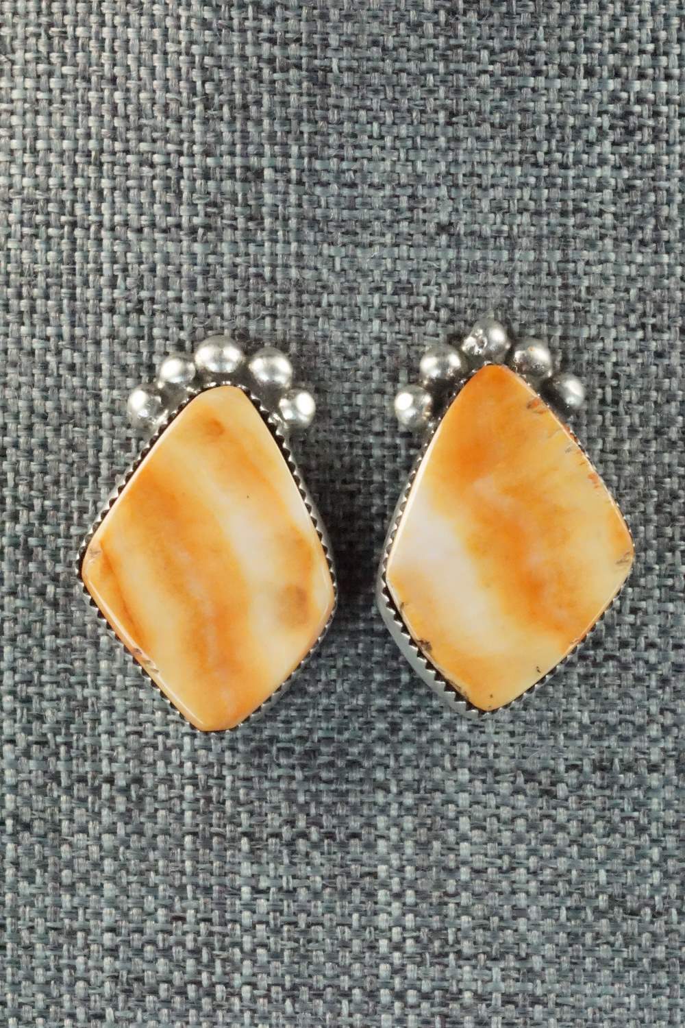 Spiny Oyster & Sterling Silver Earrings - Selina Warner