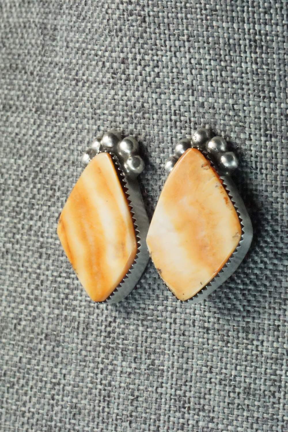 Spiny Oyster & Sterling Silver Earrings - Selina Warner