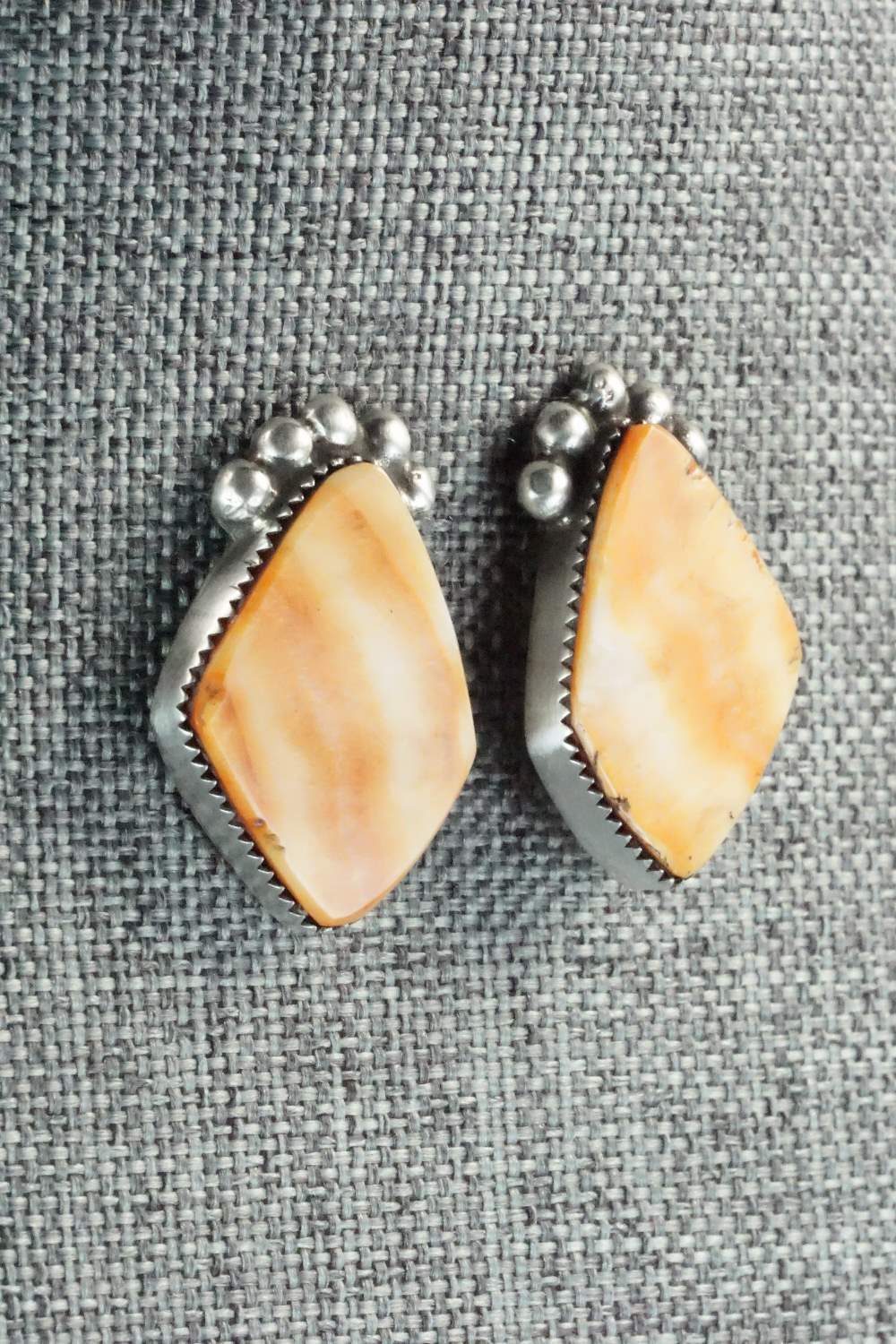 Spiny Oyster & Sterling Silver Earrings - Selina Warner