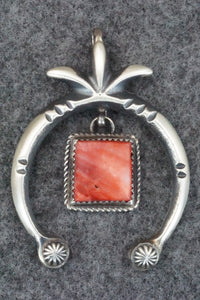 Spiny Oyster and Sterling Silver Pendant - Martha Cayatineto
