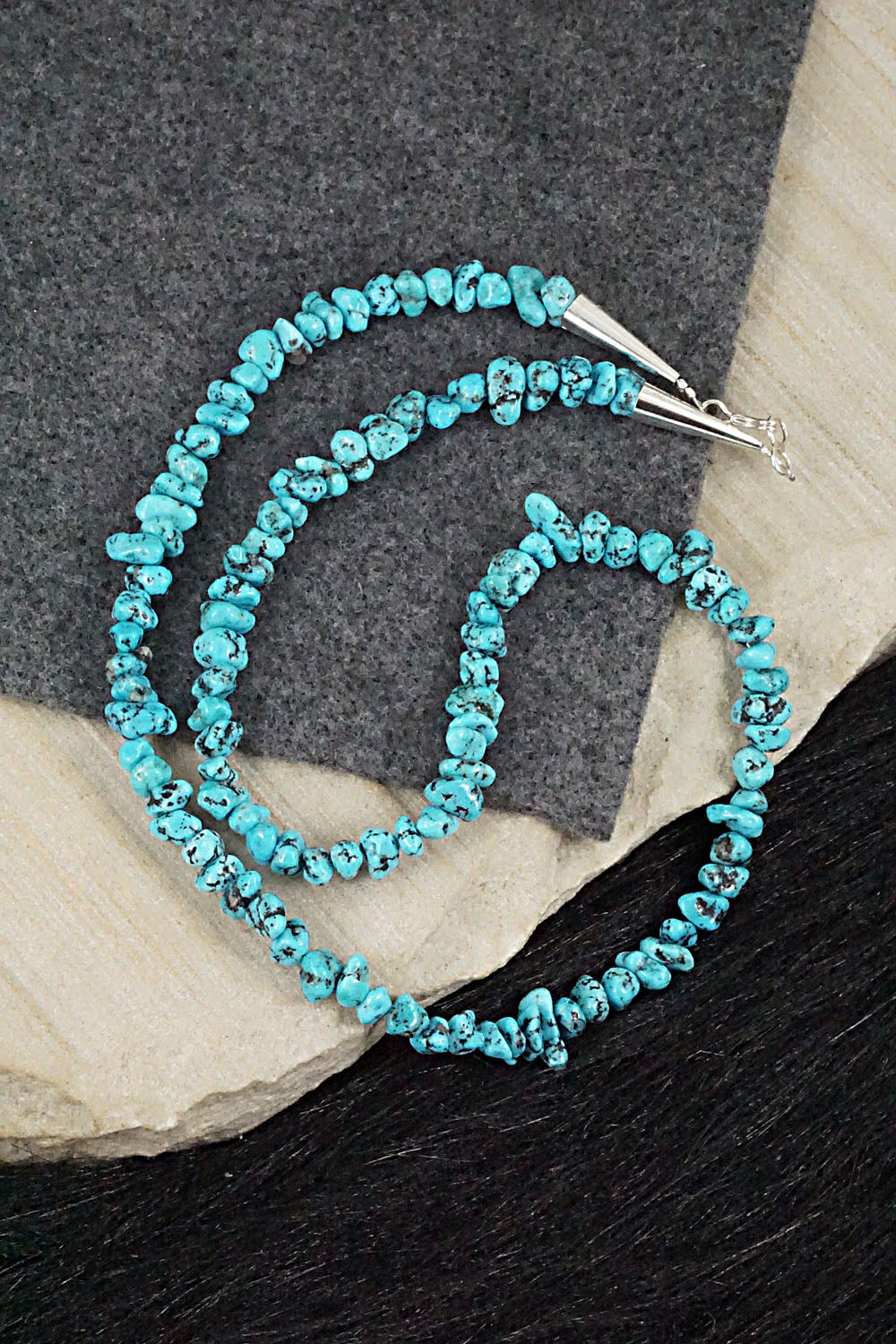 Turquoise and Sterling Silver Necklace - Louise Joe