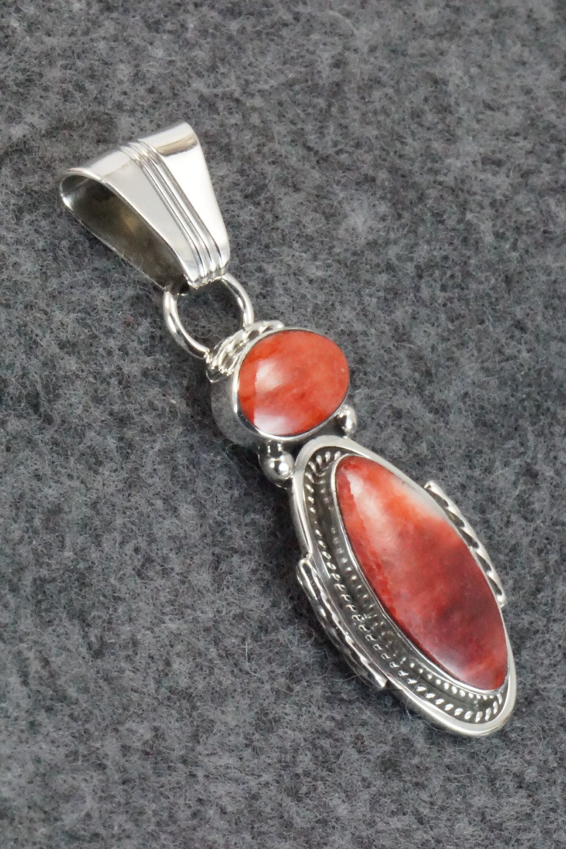 Spiny Oyster and Sterling Silver Pendant - Sadie Jim