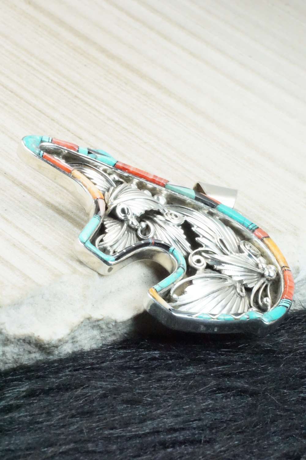 Multi Stone & Sterling Silver Pendant - Lucille Calladitto
