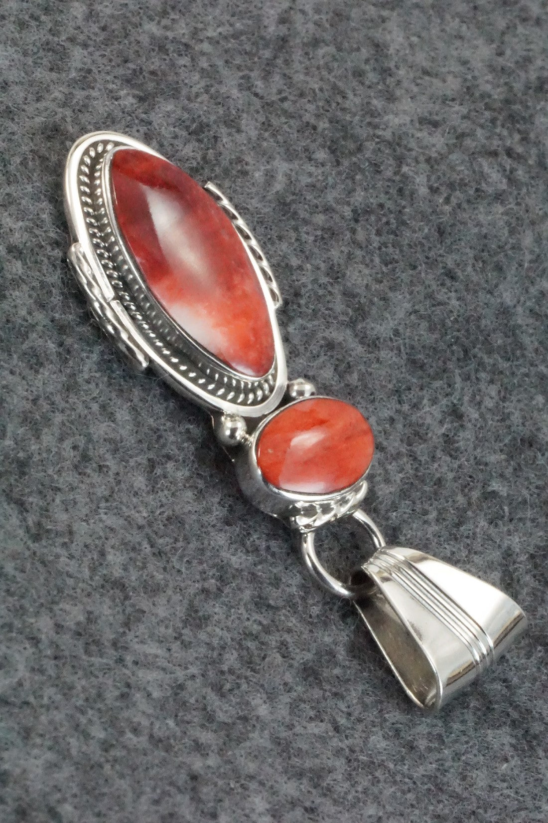 Spiny Oyster and Sterling Silver Pendant - Sadie Jim