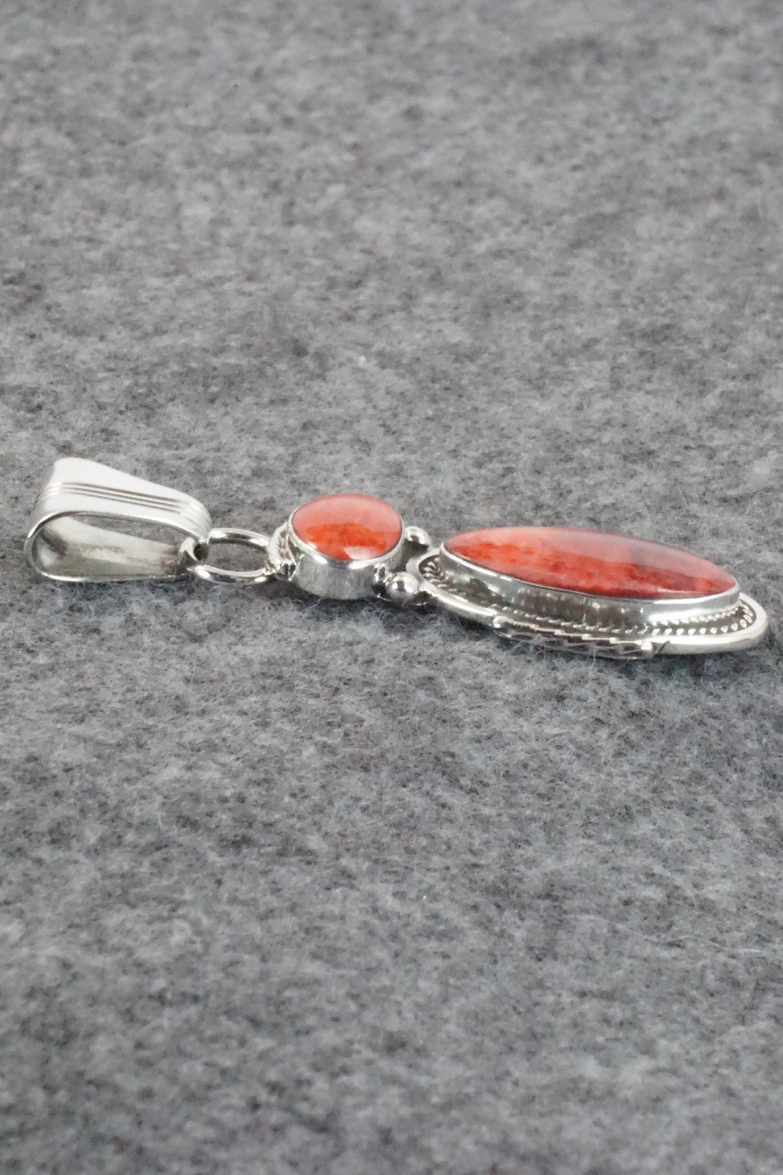 Spiny Oyster and Sterling Silver Pendant - Sadie Jim