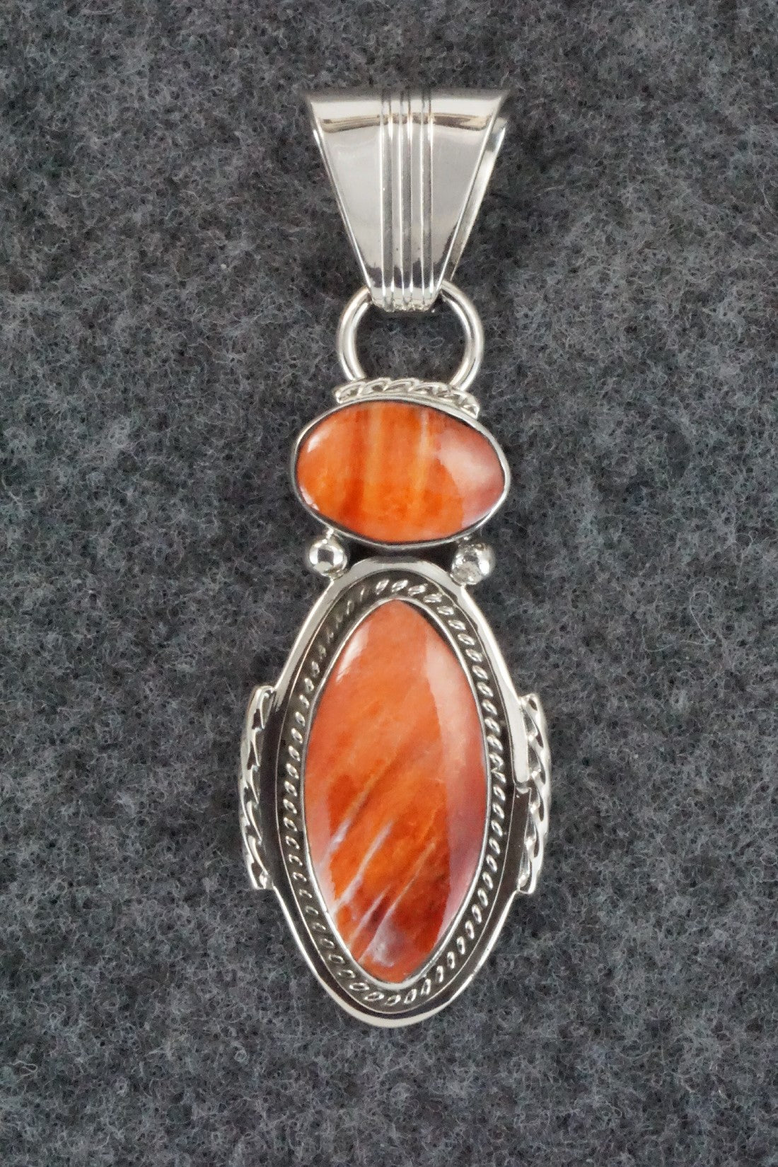 Spiny Oyster and Sterling Silver Pendant - Sadie Jim