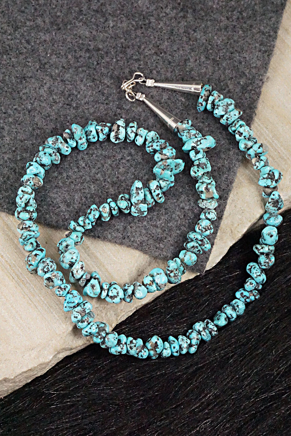 Turquoise and Sterling Silver Necklace - Louise Joe