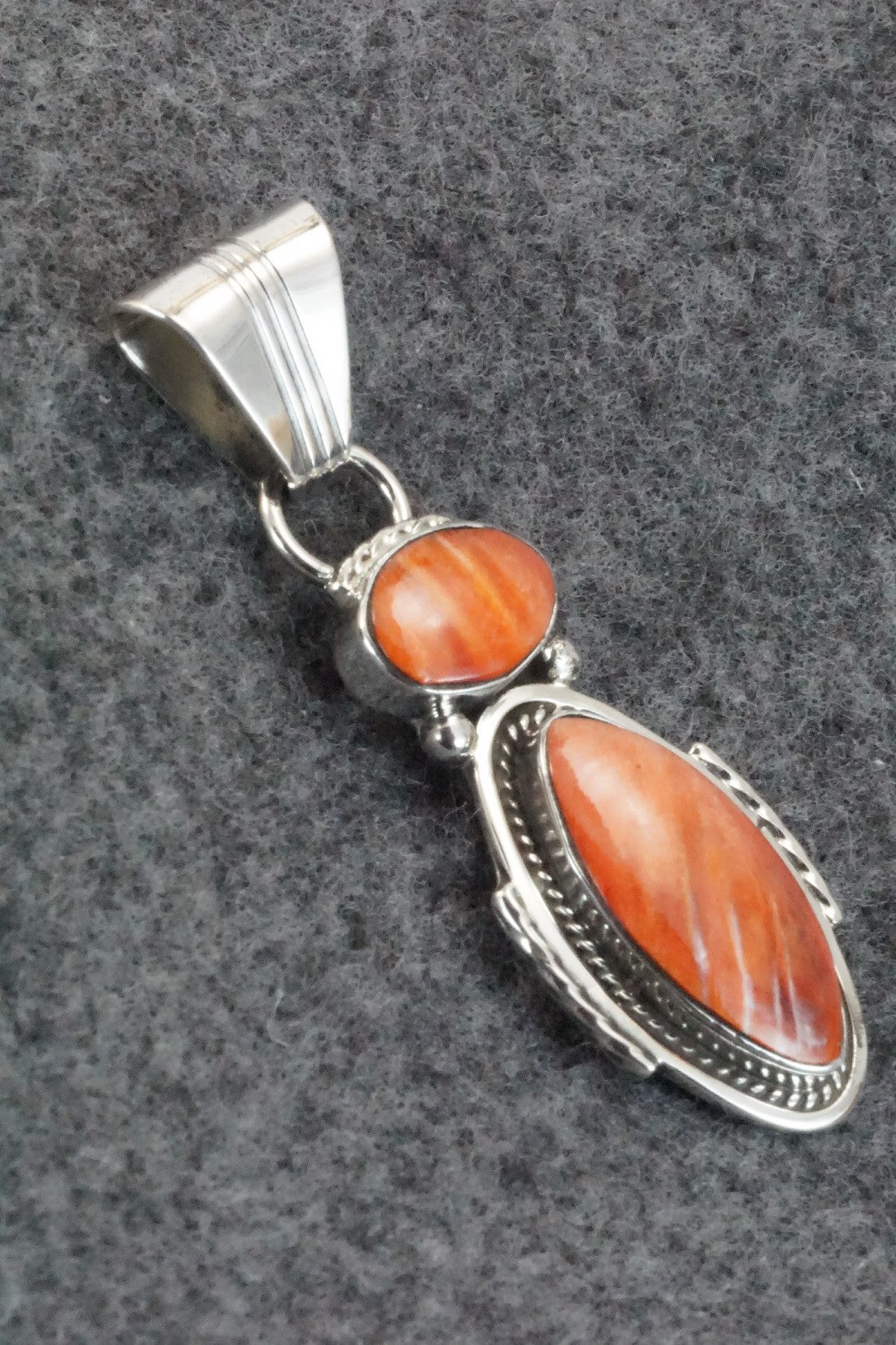 Spiny Oyster and Sterling Silver Pendant - Sadie Jim
