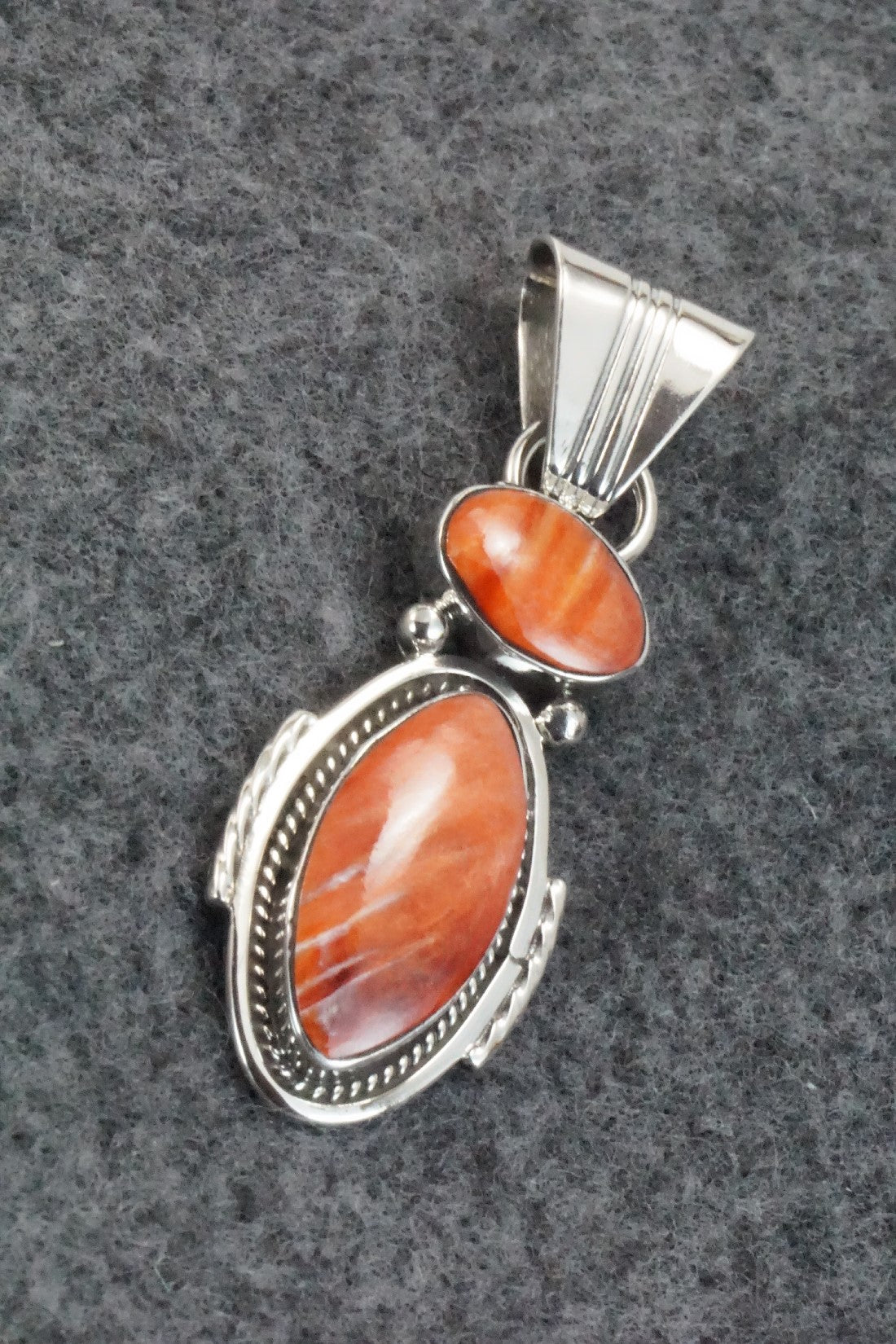 Spiny Oyster and Sterling Silver Pendant - Sadie Jim