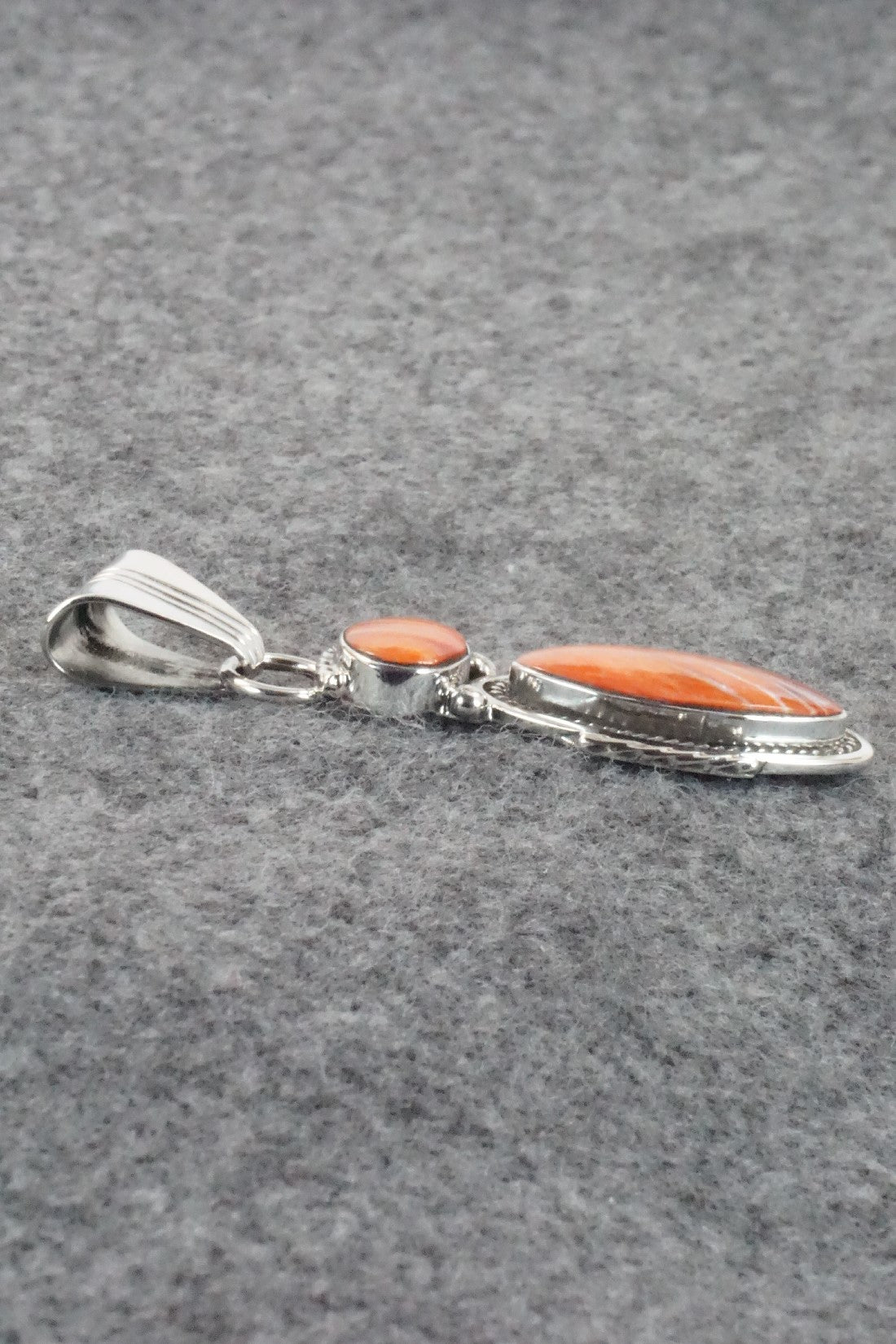 Spiny Oyster and Sterling Silver Pendant - Sadie Jim