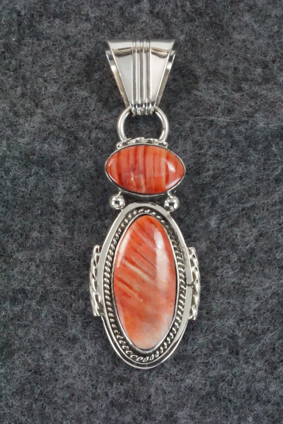 Spiny Oyster and Sterling Silver Pendant - Sadie Jim