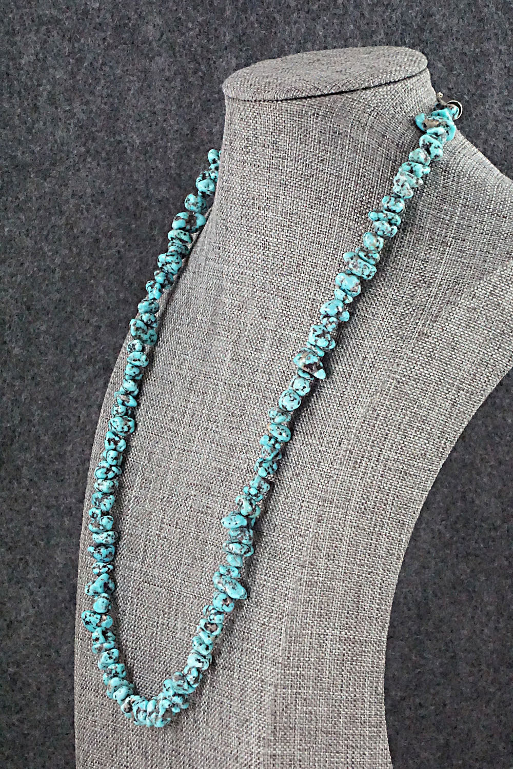 Turquoise and Sterling Silver Necklace - Louise Joe