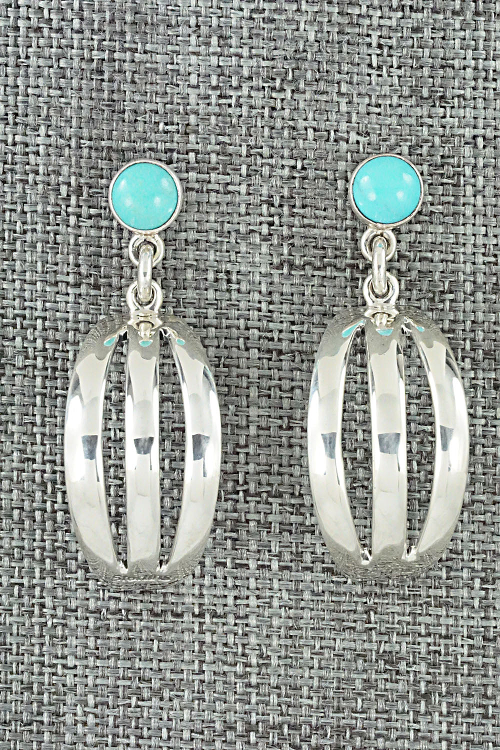 Turquoise & Sterling Silver Earrings - James Bahe