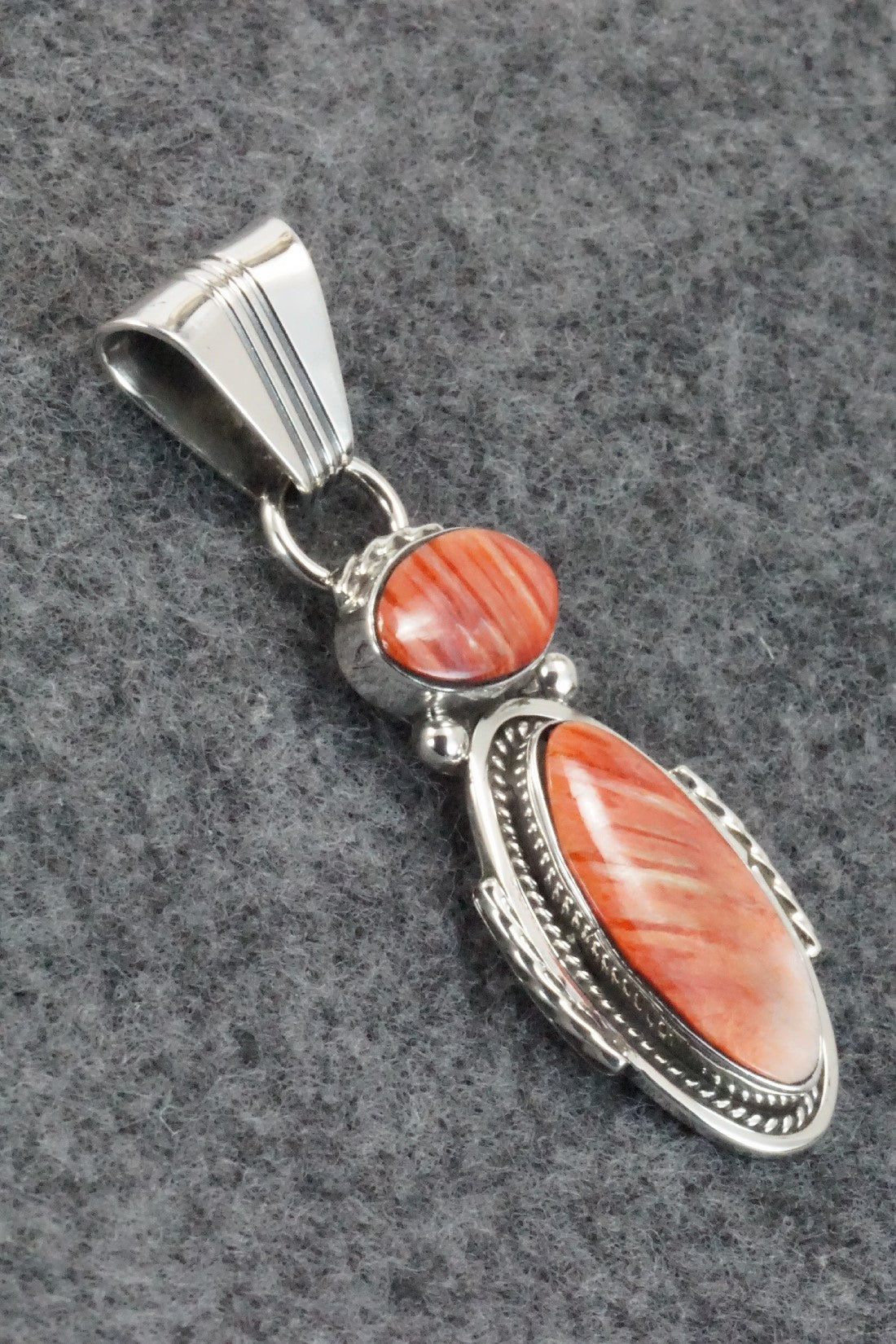 Spiny Oyster and Sterling Silver Pendant - Sadie Jim