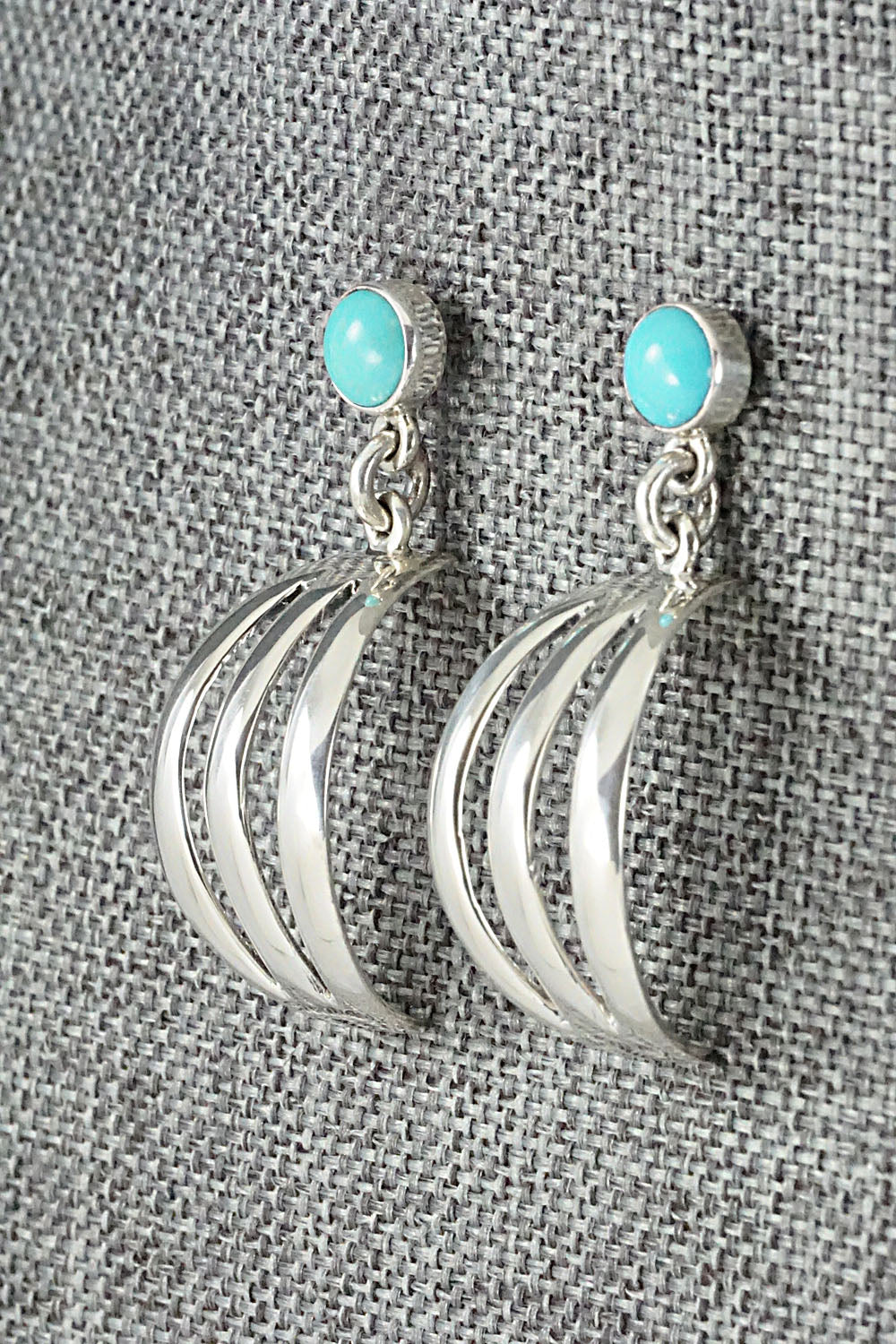 Turquoise & Sterling Silver Earrings - James Bahe