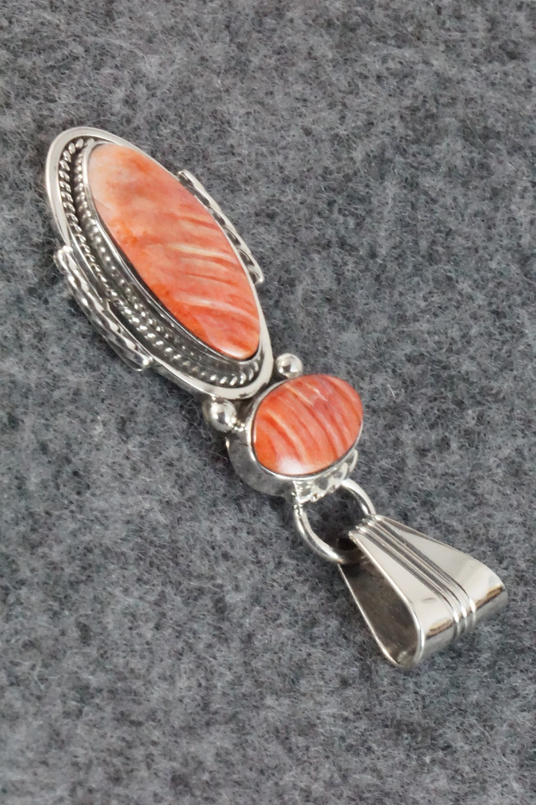 Spiny Oyster and Sterling Silver Pendant - Sadie Jim